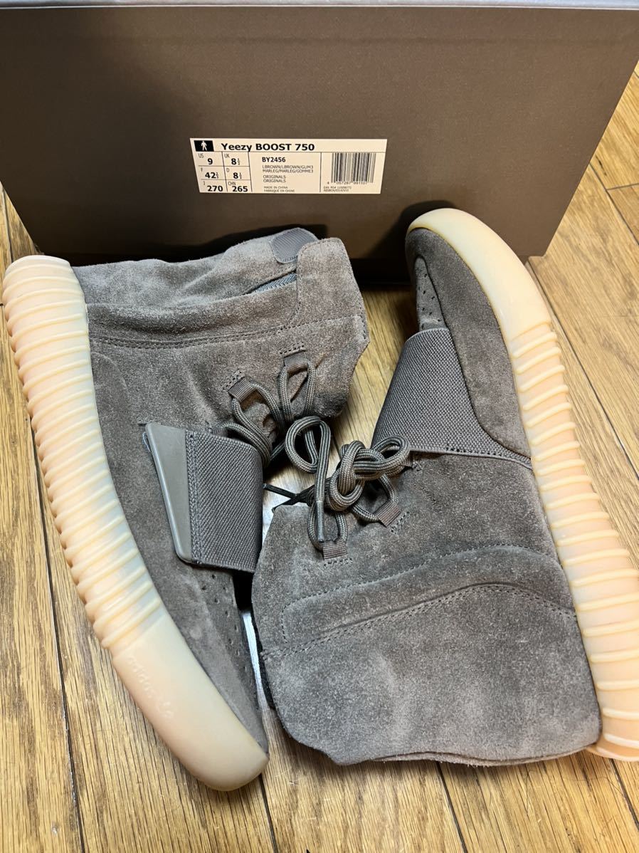 中古超美品 27cm yeezy boost 750 BY2456 adidas イージーブースト 
