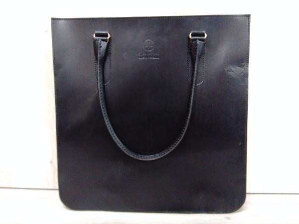 Jas-M.B.◇トートバッグ/レザー/BLK Jas-M.B.（ジャスエムビー）の中古