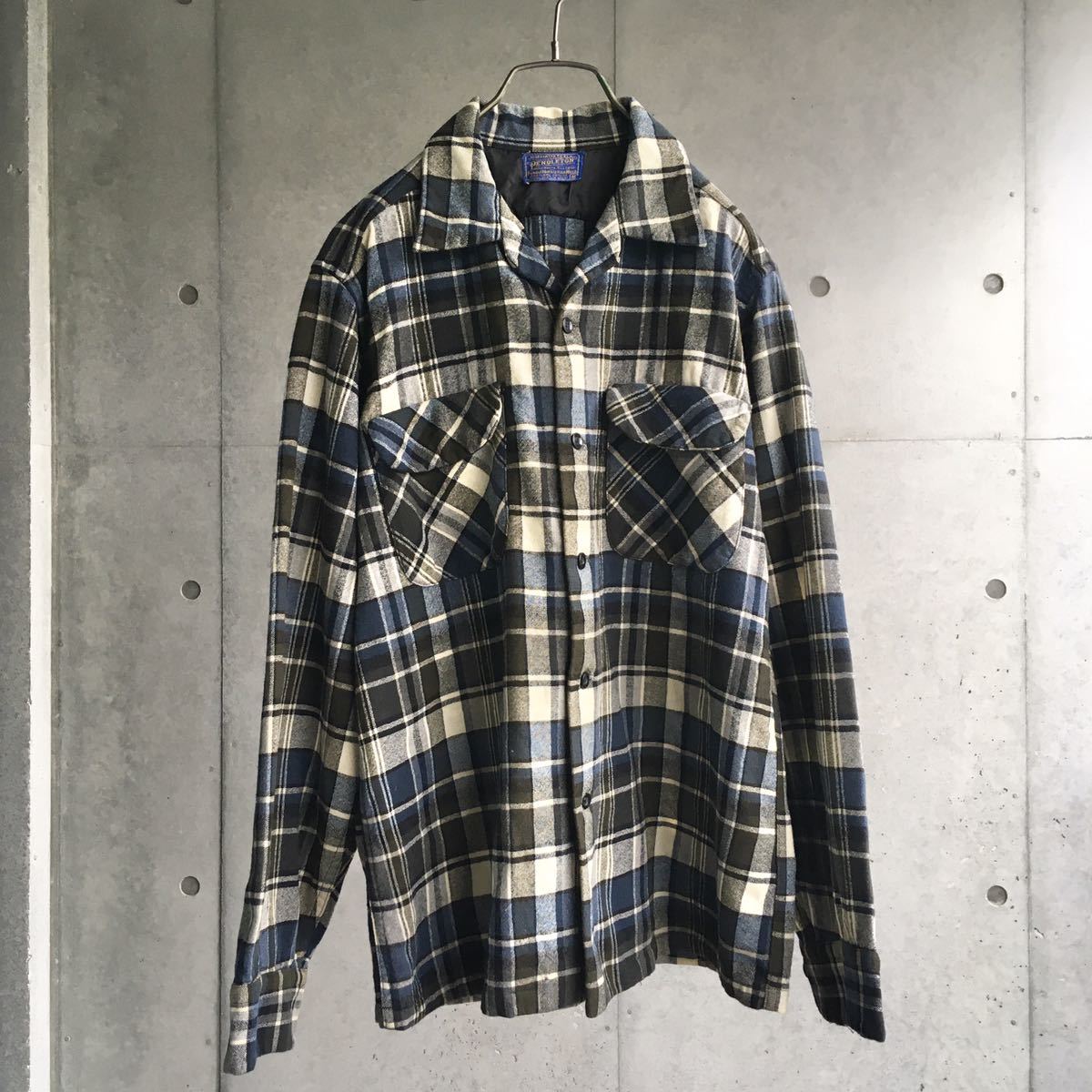 60s PENDLETON ペンドルトン ウール オープン ボードシャツ 60年代 