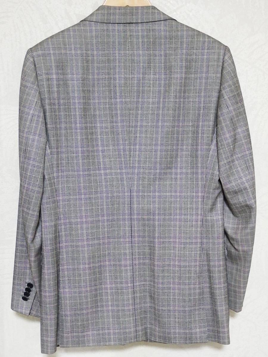 送料無料】 美品 ヒルトン 伊GUABELLO製SUPER130'S グレンチェック