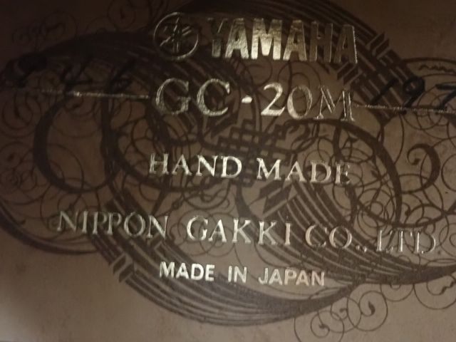希少】 YAMAHA GC-20M 1976年製 ルシアー 加藤 俊郎 ハカランダ総単板 