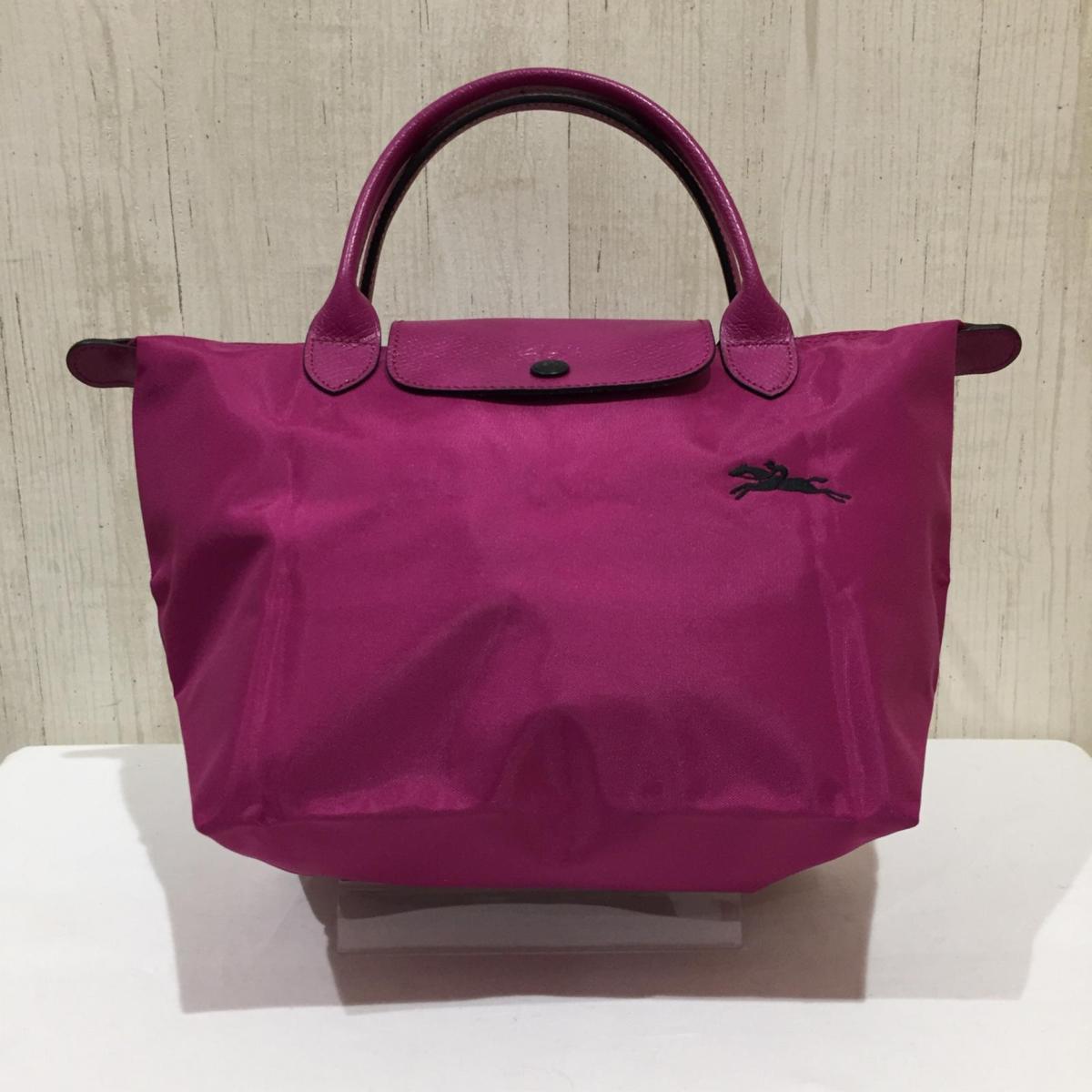 Longchamp ロンシャン プリアージュ 折り畳みバッグ ピンク系 美品 ハンドバッグ