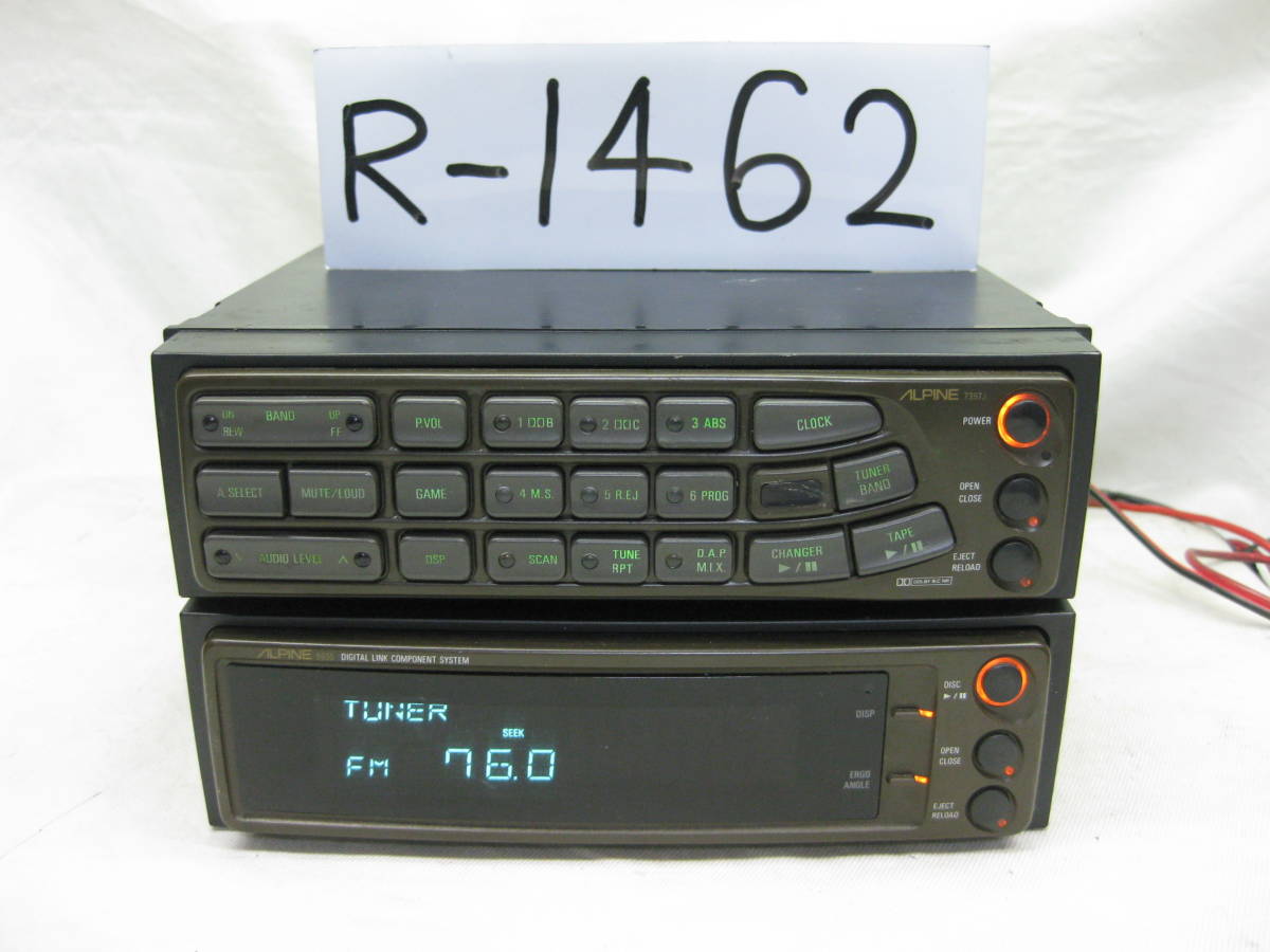 R-1462 旧車 ALPINE アルパイン 7397J 5935 1D&1Dサイズ CD&カセット