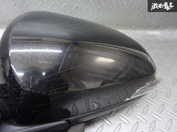 トヨタ 純正 NHP10 アクア ドアミラー 左 左側 助手席側 電動格納 ウインカー点灯済み 7ピン 黒メタリック系 在庫有り 即納 棚26-3 アクア NHP10 純正 ホワイトパール 87940-52D50 DAA-NHP10