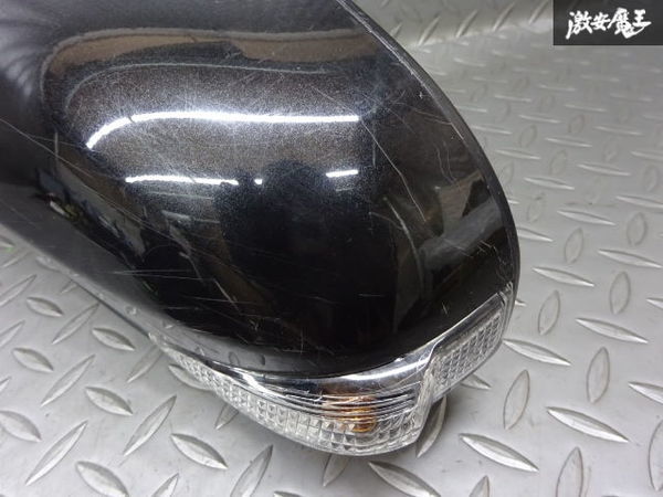 トヨタ 純正 NHP10 アクア ドアミラー 左 左側 助手席側 電動格納 ウインカー点灯済み 7ピン 黒メタリック系 在庫有り 即納 棚26-3 アクア NHP10 純正 ホワイトパール 87940-52D50 DAA-NHP10