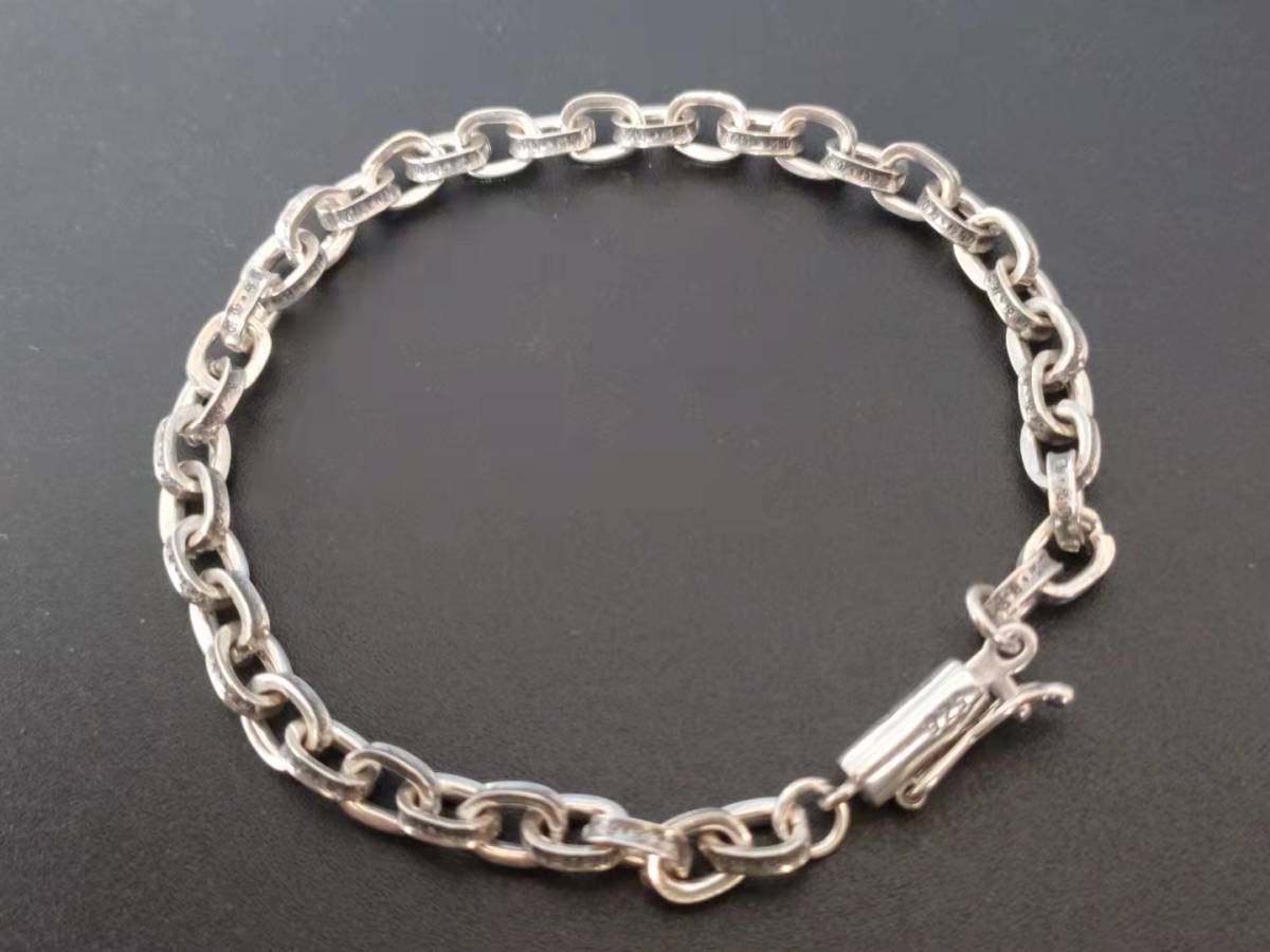 美品 クロムハーツ ペーパーチェーン ブレスレット 18センチ