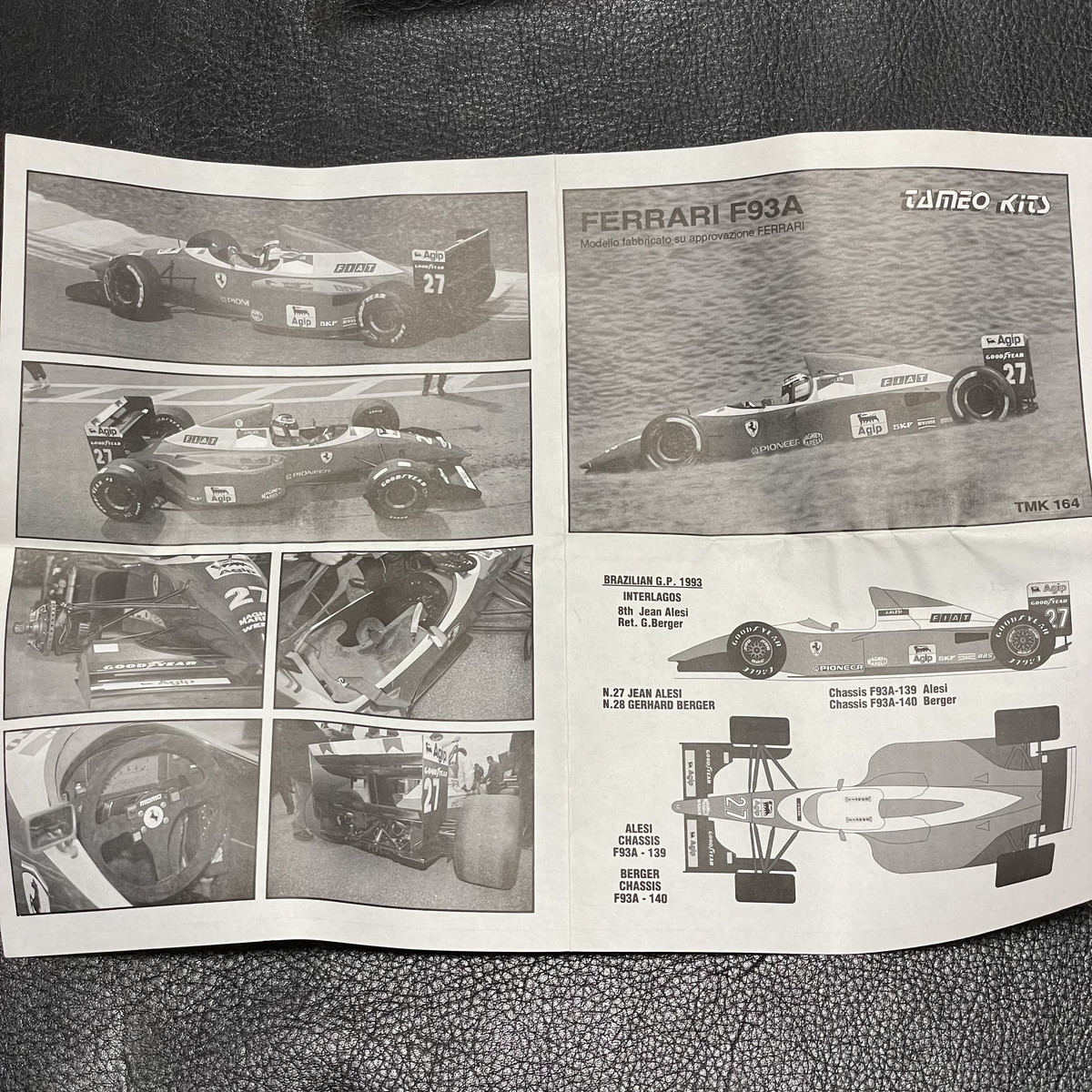 タメオ 1/43 メタルキット フェラーリ F93A ブラジルGP 1993 G