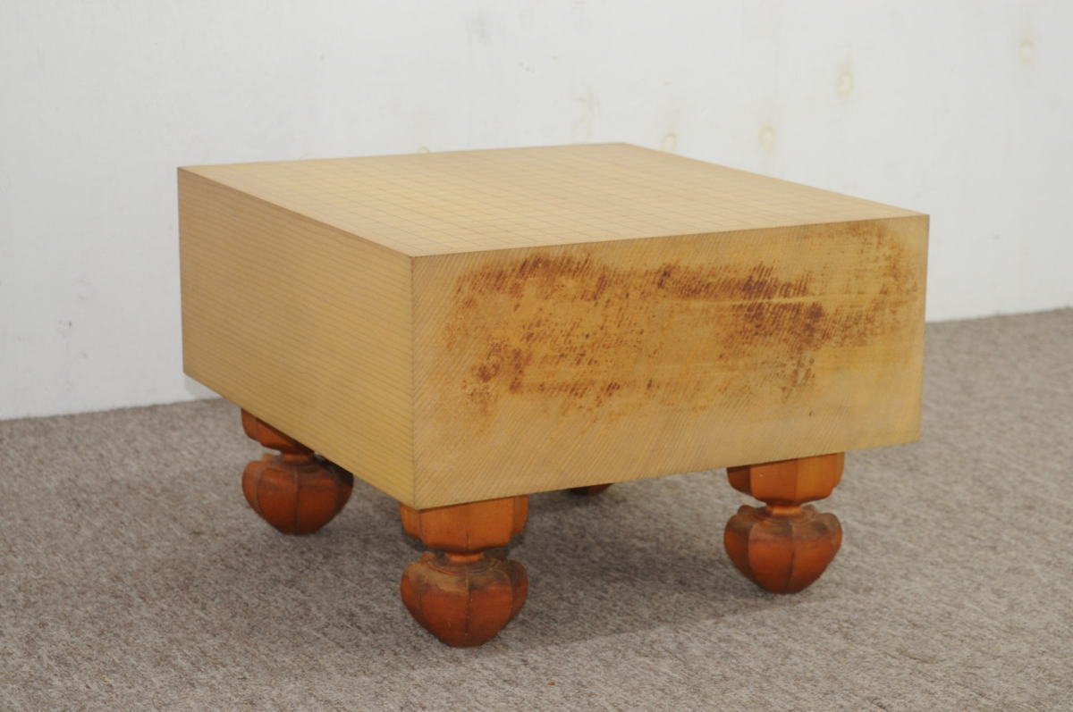 時代物 囲碁 碁盤 足付碁盤 42×45.5×厚さ17.3cm 四方柾