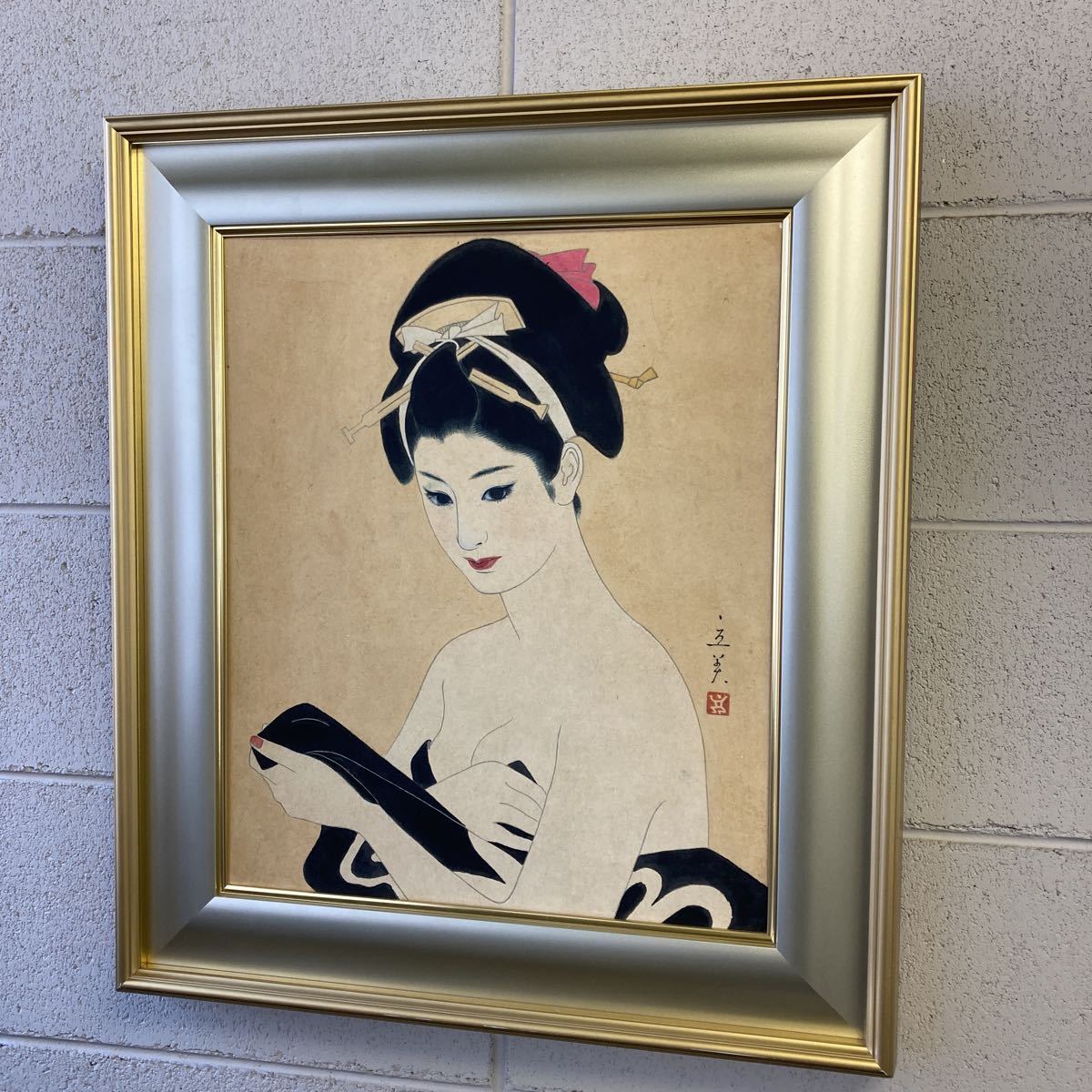 模写]志村立美 日本画 美人画 肉筆(人物、菩薩)｜売買された