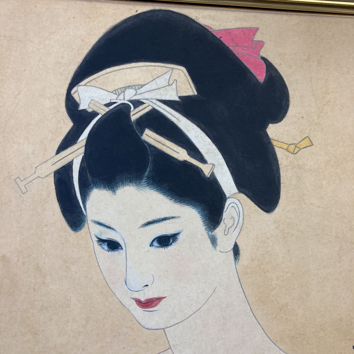 模写]志村立美 日本画 美人画 肉筆(人物、菩薩)｜売買された
