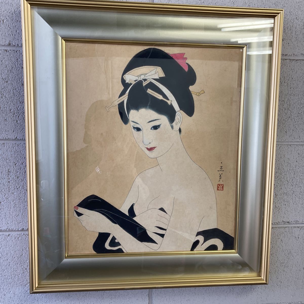 模写]志村立美 日本画 美人画 肉筆(人物、菩薩)｜売買された