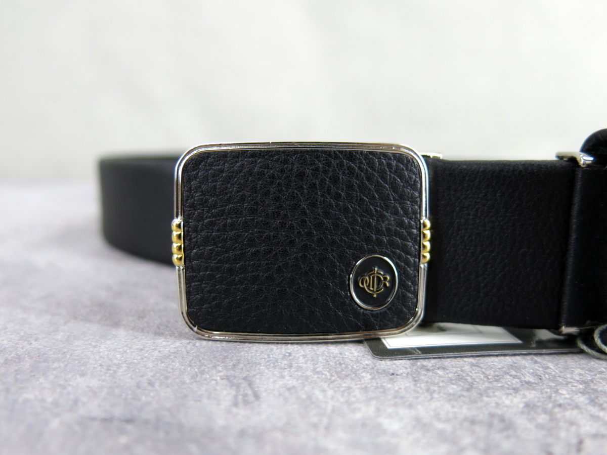 希少 未使用 Dior MONSIEUR ディオール ベルト レザー ブラック 未使用○Christian Dior クリスチャン・ディオール○Monsieur○カーフ