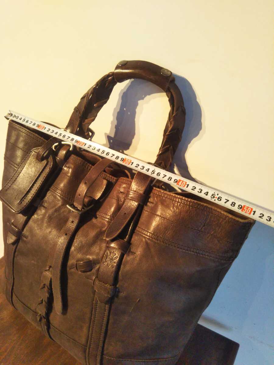 良品! ビンテージ! RALPH LAUREN オールレザー大型トートバッグ RRL級 