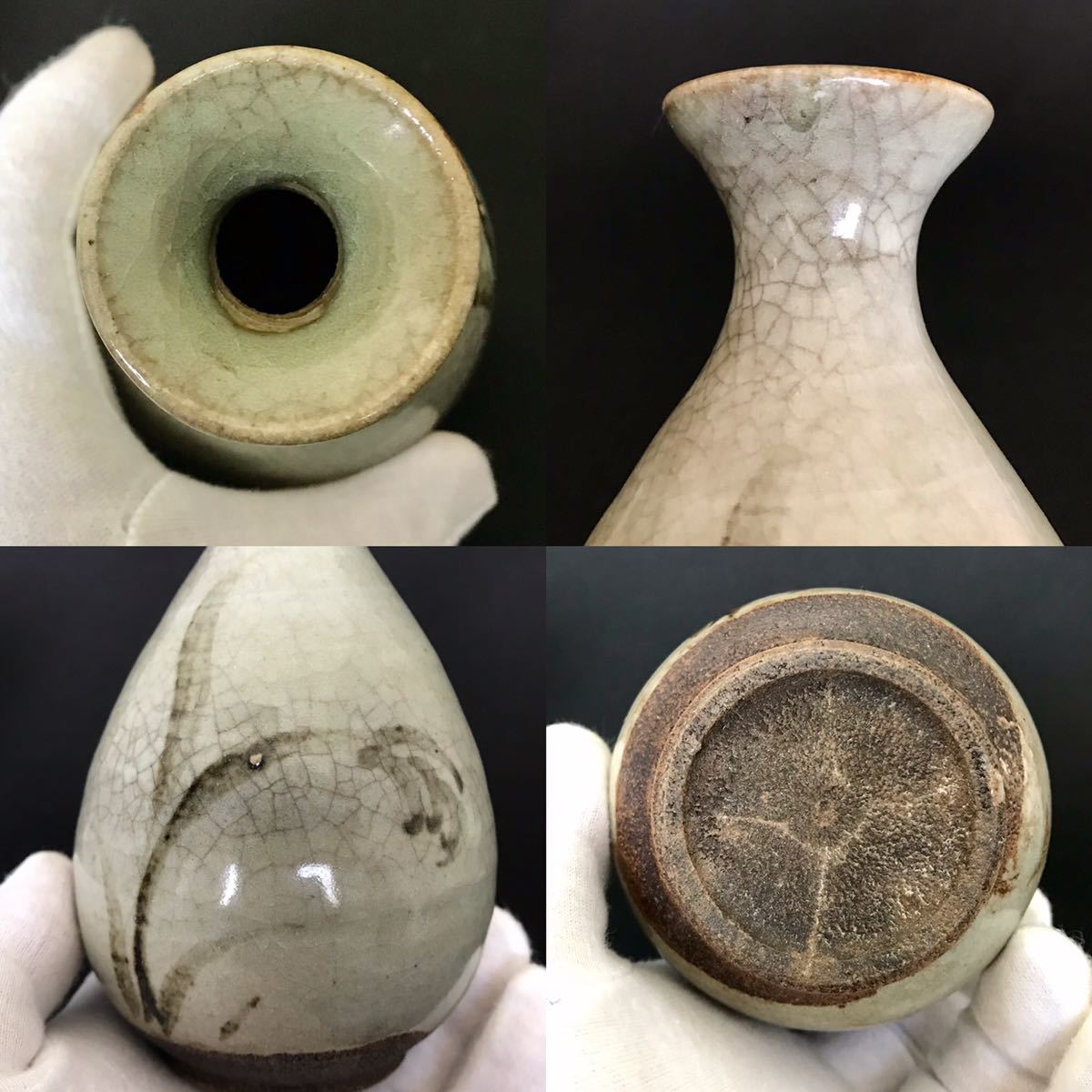 蔵出□李朝時代 刷毛目 鉄絵 徳利□酒器 会寧徳利時代品骨董品 古美術 