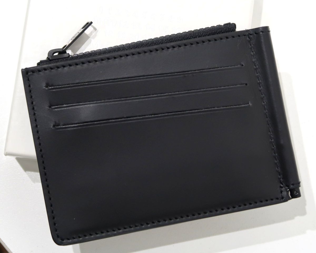 未使用 超美品 マルジェラ Maison Margiela レザー マネークリップ 