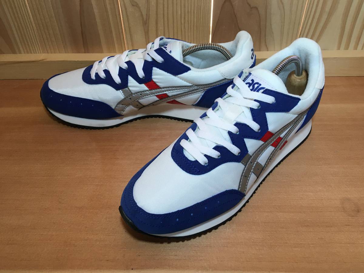 ☆アシックス ASICS ターサー TARTHER 白×青×赤×シルバー 26.0cm Used 