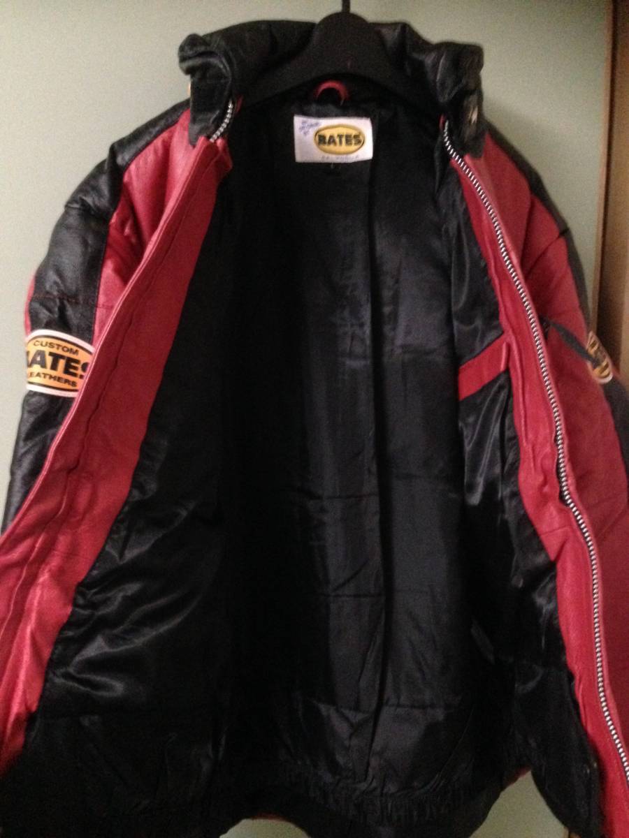 BATES本革レーシングジャケット ベイツ BATES レザージャケット レーシングジャケット 革 L ピッグ