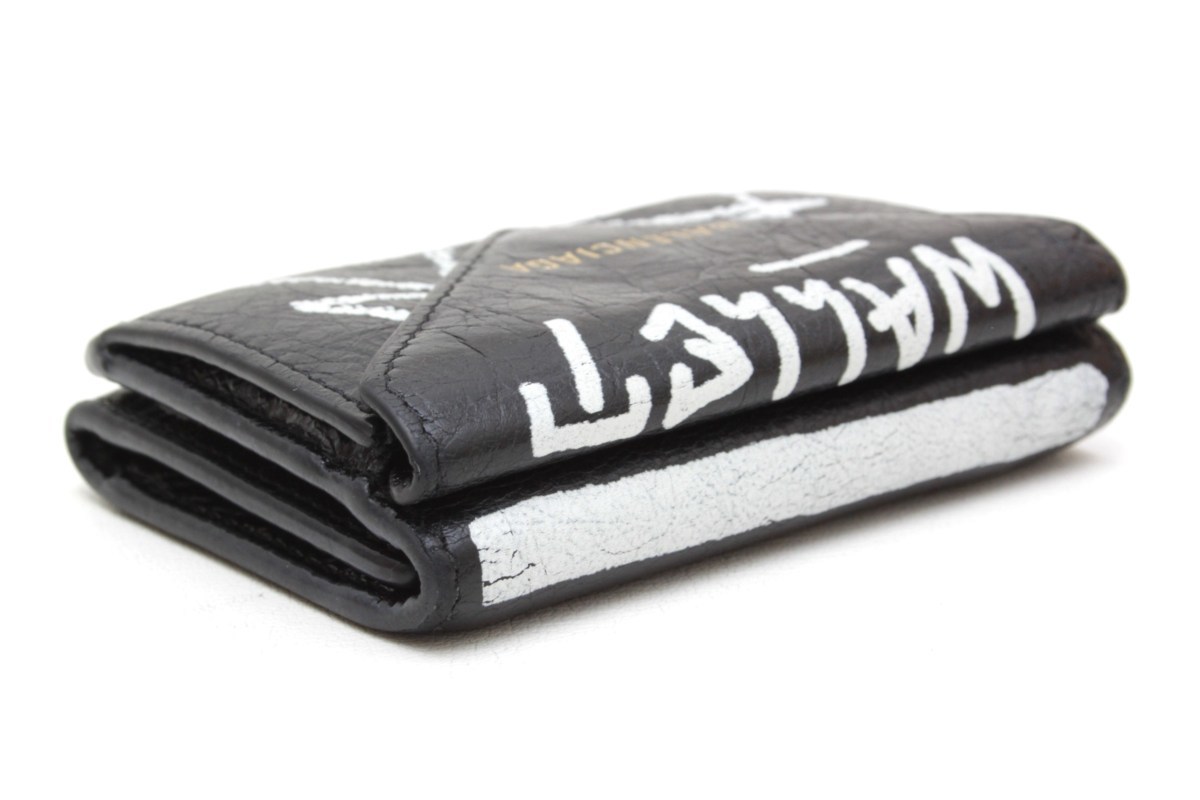 1B245☆バレンシアガ BALENCIAGA☆ 三つ折り ミニ財布 ペーパー ミニ  