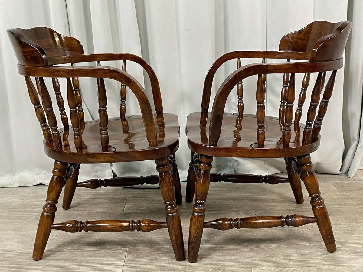 柏木工　キャプテンチェア　アームチェア　ウィンザーチェア 2脚セット GX16 柏木工 キャプテンチェア 2脚セット ウィンザーチェア ダイニング