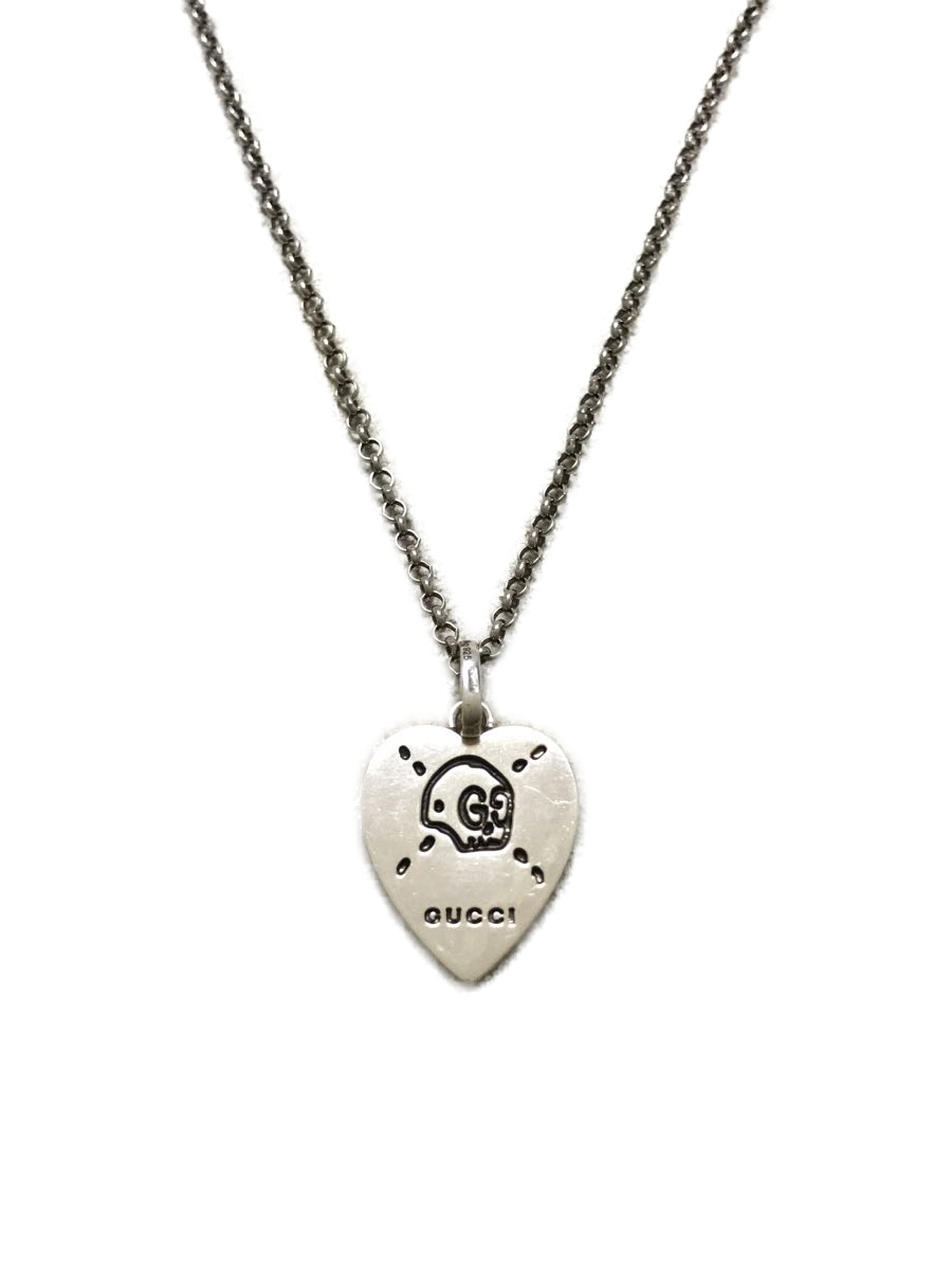 高品質，SALE GUCCI ゴースト/ハートモチーフネックレス/SV925/SLV/トップ有/455540(ウォレットチェーン)｜売買されたオークション情報、yahooの商品情報をアーカイブ公開 - オークファン ウォレットチェーン