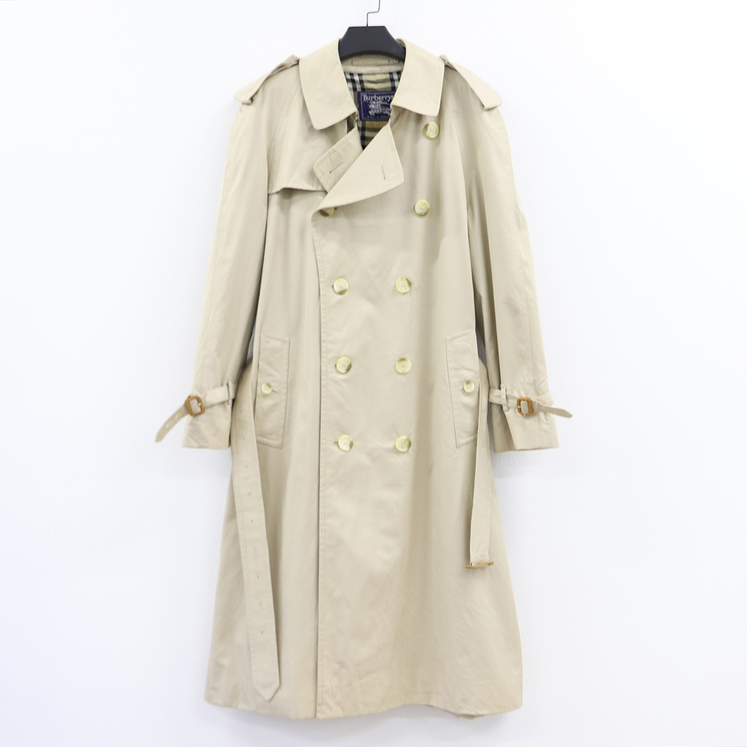 100%新品，得価 BURBERRY コート ベージュ バーバリー 古着 メンズ FREE ロング トレンチコート ボタン ベルト 袖ベルト(Mサイズ)｜売買されたオークション情報、yahooの商品情報をアーカイブ公開 - オークファン 男性用