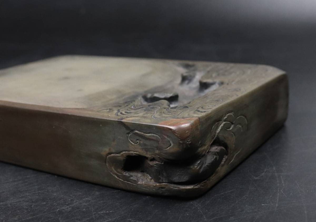 中国硯 端渓 唐木ケース 骨董品 時代物 中国硯 端渓 唐木ケース 骨董品