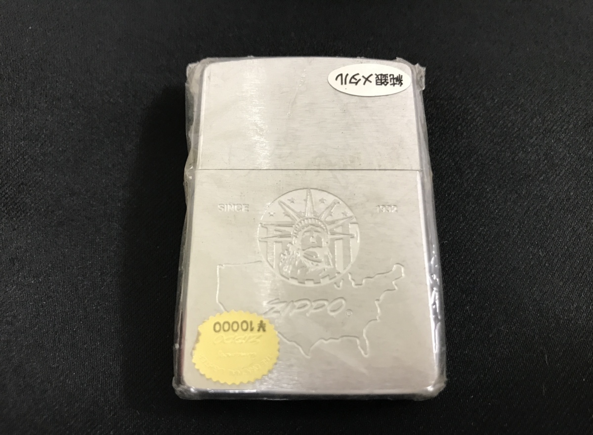 未使用 ZIPPO ジッポー ライター 自由の女神 純銀メタル 1999 