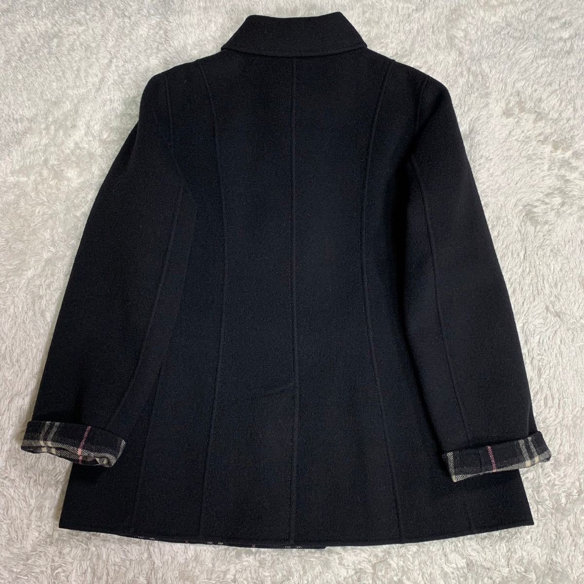 極美品 バーバリー ロンドン ウール カシミア コート ノバチェック