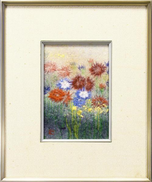 真作 WISH 山内一生 華 和紙工芸 SM 金箔仕様 共シール 〇手漉和紙工芸 