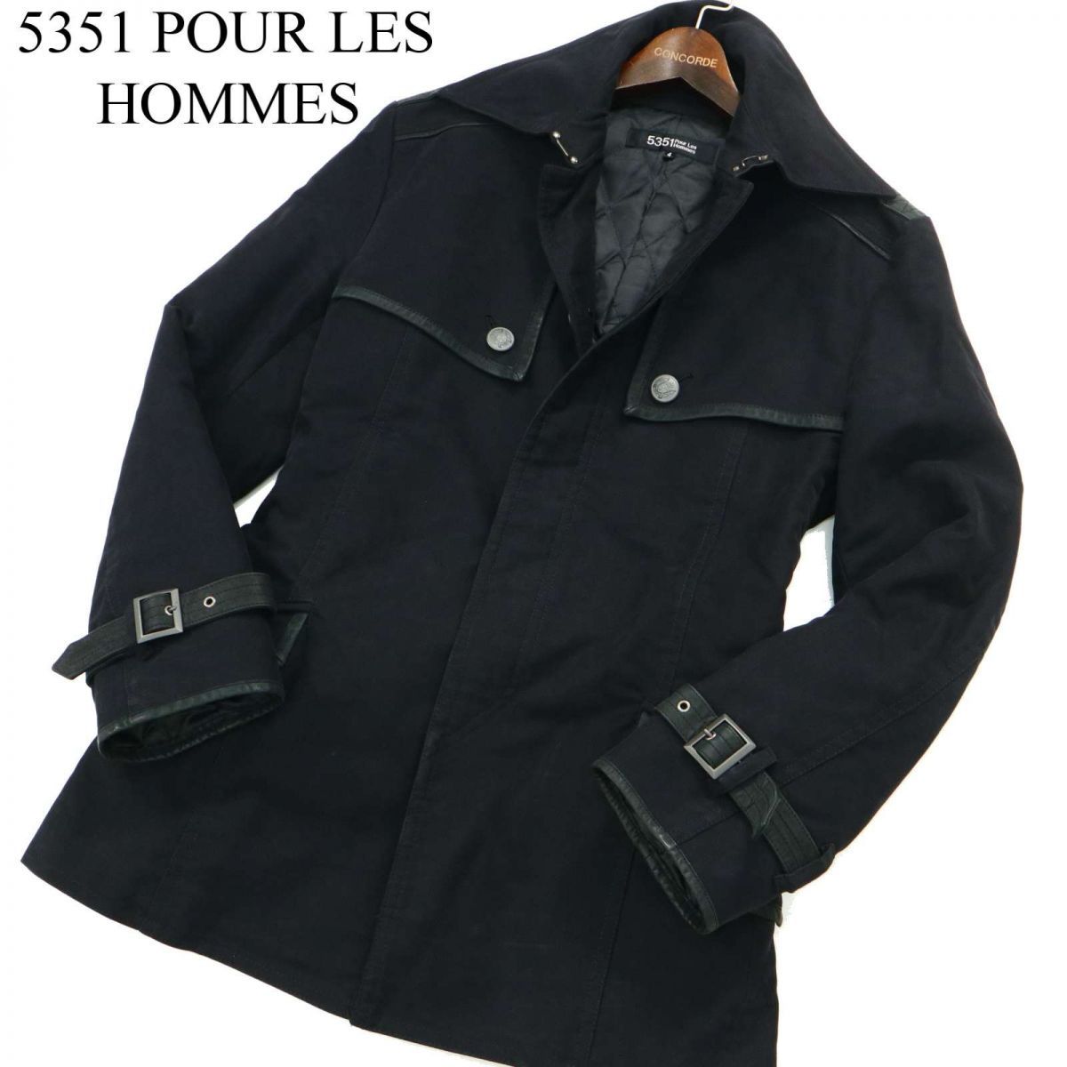 5351 POUR LES HOMMES 5351プールオム 秋冬 中綿☆ 羊革 リアル ラム 