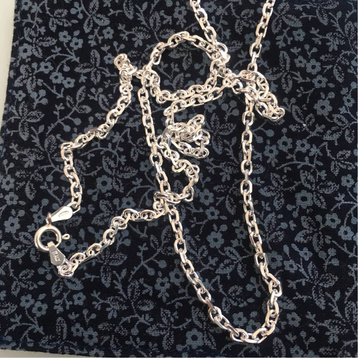 ネックレスチェーン シルバー 60cm ○SILVER925アズキ 3.7mm 新品 