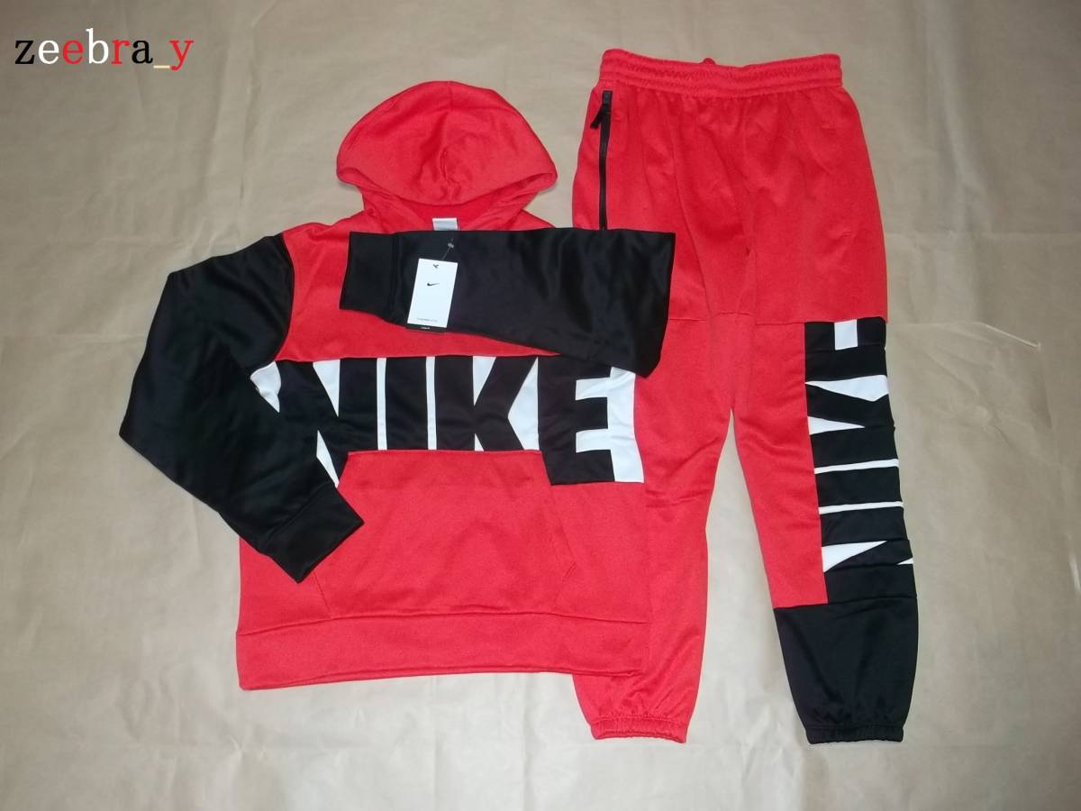 NIKE ナイキ 上下 セットアップ SWOOSH 赤 刺繍ロゴ 届け バックプリント 