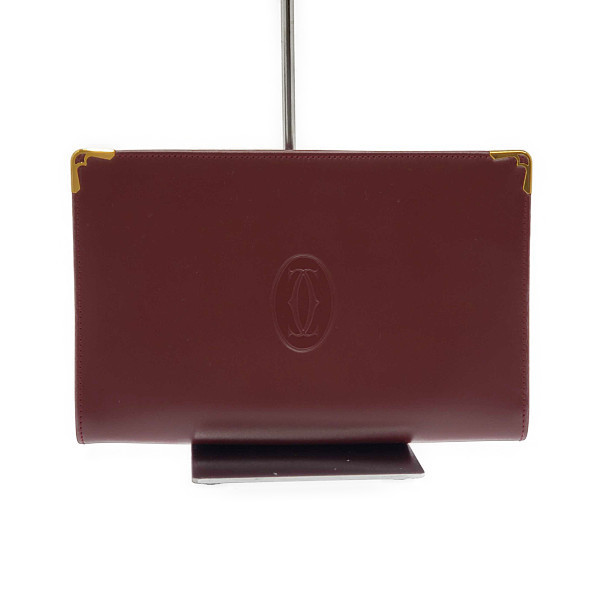 マストライン カルティエ レザー CARTIER 美品 ワインレッド Cartier