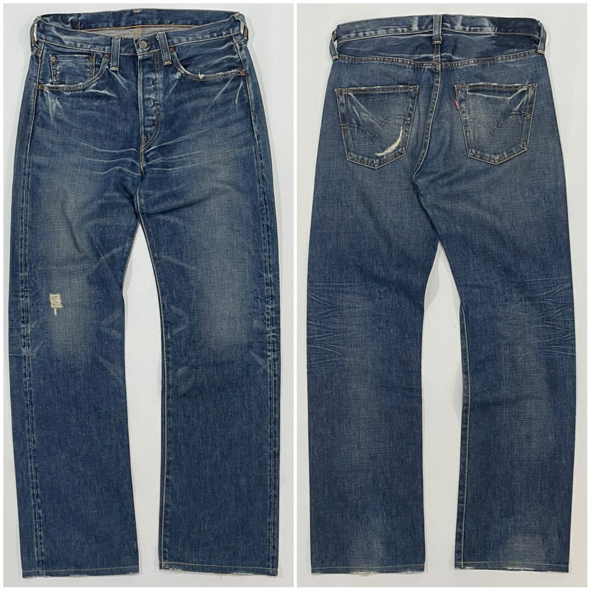 【人気SALE，豊富な】 日本製 LVC リーバイス 40s復刻 47501 501XX ビンテージ加工 ヒゲ.ハチノス bigE ジーンズ W34ビンテージ アメカジ 廃盤モデル(W34)｜売買されたオークション情報、yahooの商品情報をアーカイブ公開 - W34