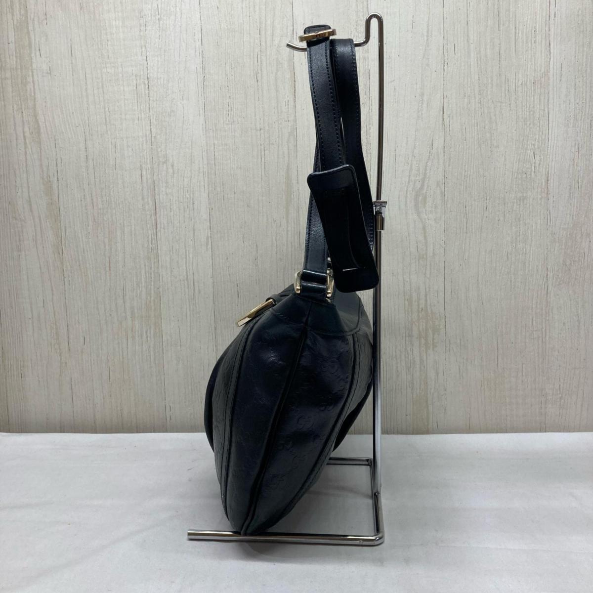 GUCCI グッチ 203257 GG柄 アビーライン シマレザー ショルダーバッグ  