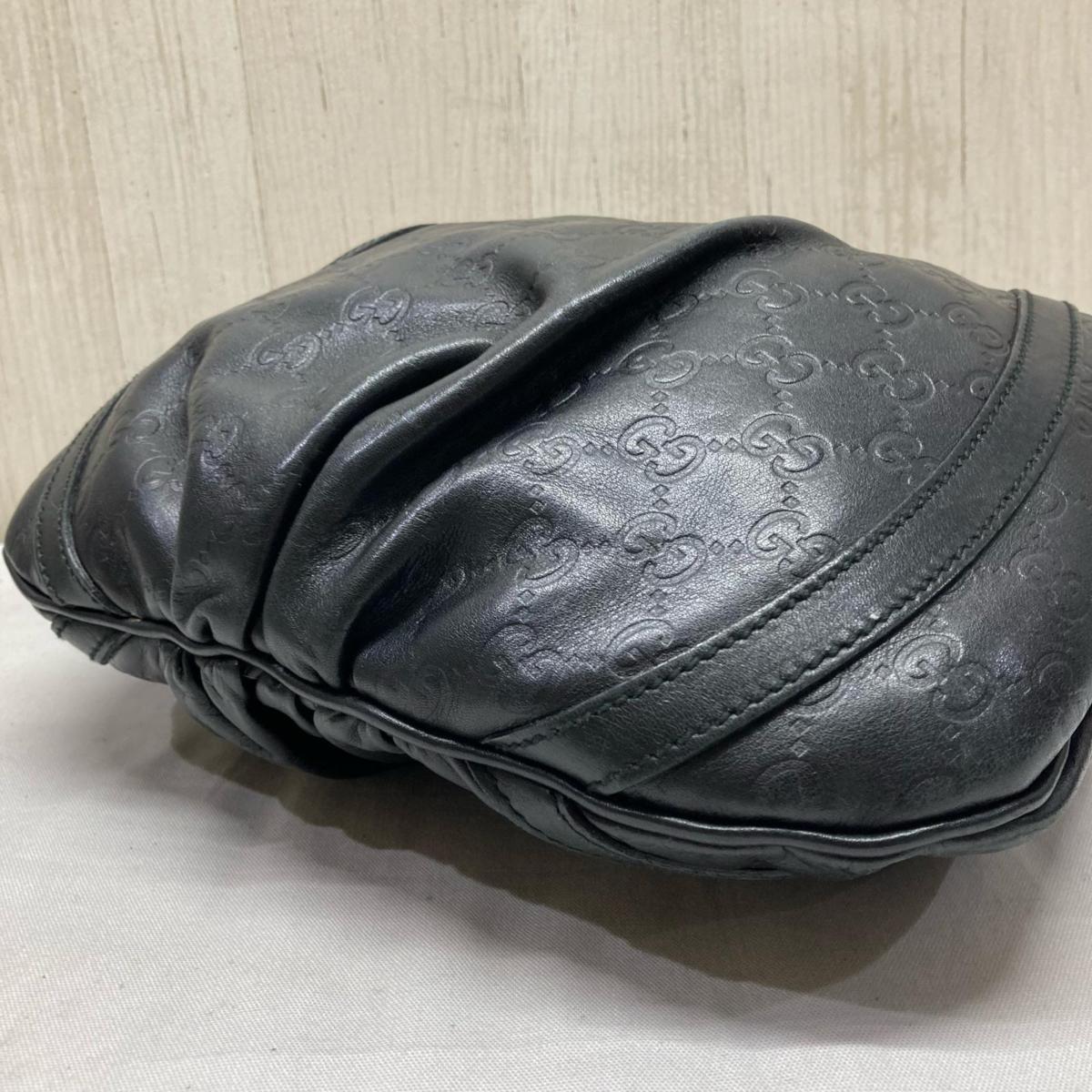 GUCCI グッチ 203257 GG柄 アビーライン シマレザー ショルダーバッグ