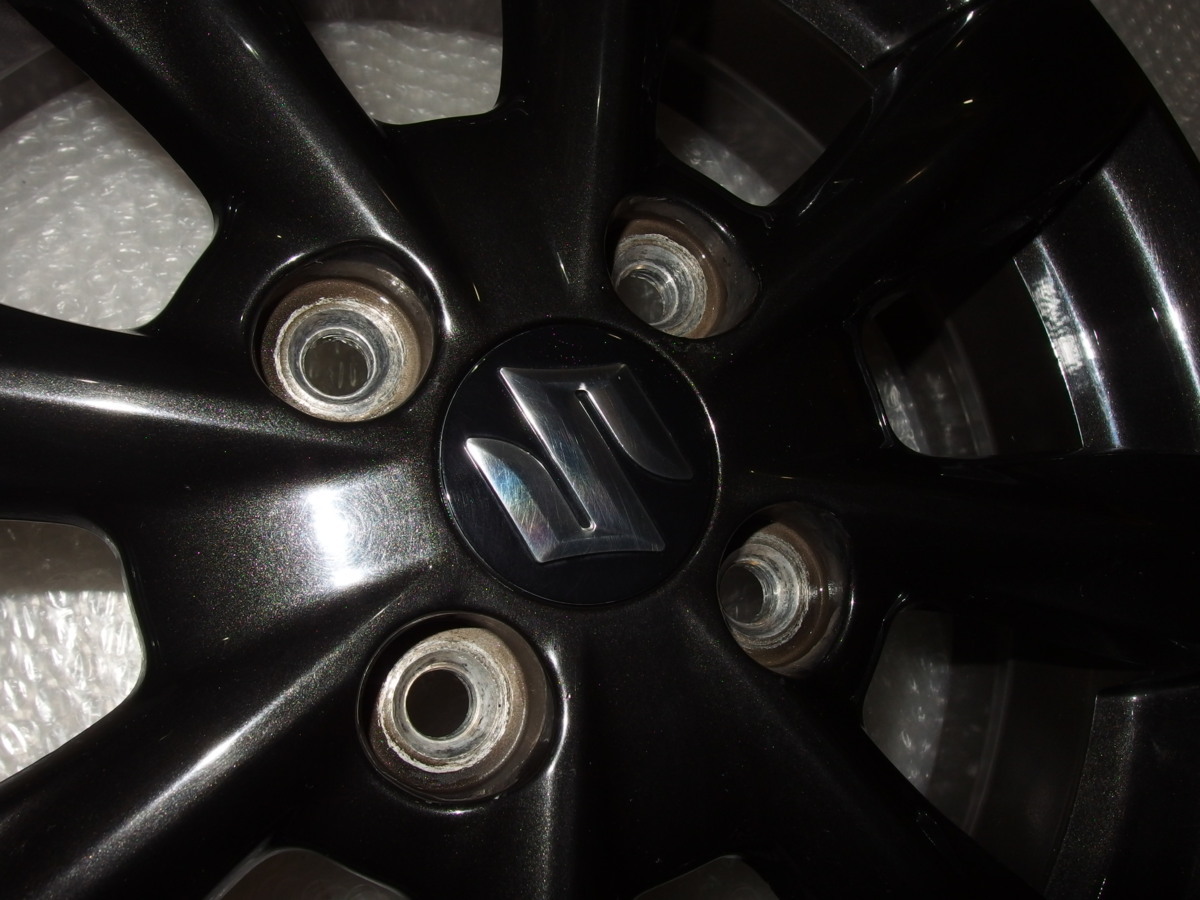 MK32Sスズキ スペーシアカスタムXSリミテッド純正15インチアルミホイールのみ4本 15x4.5j+45 4H-100 54mmハブ径 15インチ スズキ MK32S 6万Km ＸＳリミテッド 純正ホイール