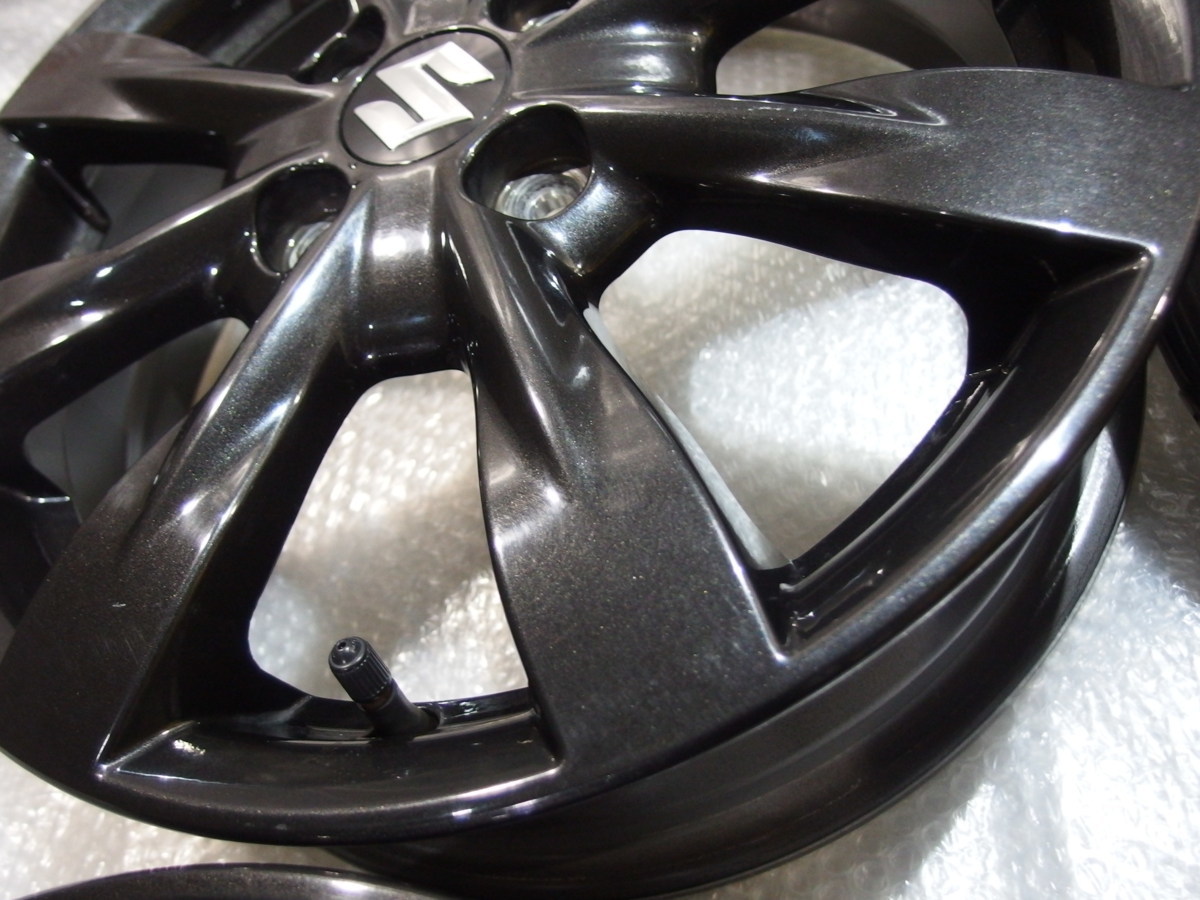 MK32Sスズキ スペーシアカスタムXSリミテッド純正15インチアルミホイールのみ4本 15x4.5j+45 4H-100 54mmハブ径 15インチ スズキ MK32S 6万Km ＸＳリミテッド 純正ホイール
