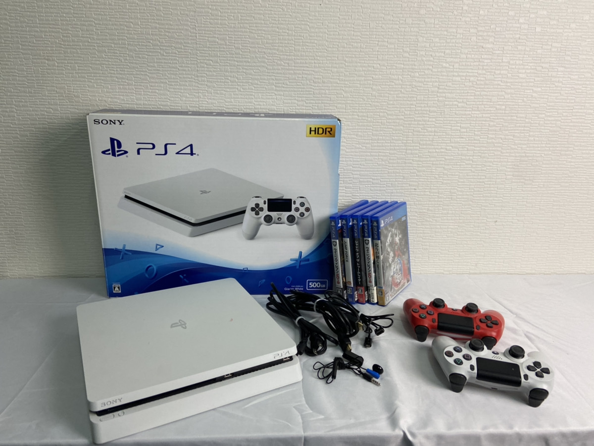 極美品◇SONY PlayStation 4 グレイシャー・ホワイト 500GB CUH-2100A+ 