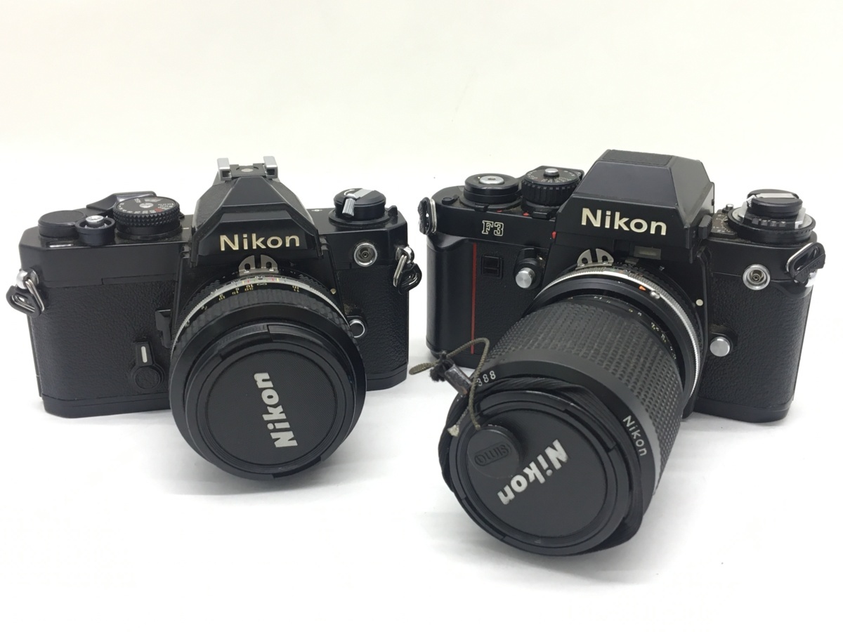 Nikon FM 50mm 1:1.4 / Nikon F3 35-105mm 1:3.5-4.5 一眼レフカメラ 2点 まとめ ジャンク 中古 50mm Nikon FM f&frasl;1.4G ☆Nikon 一眼レフカメラ国内