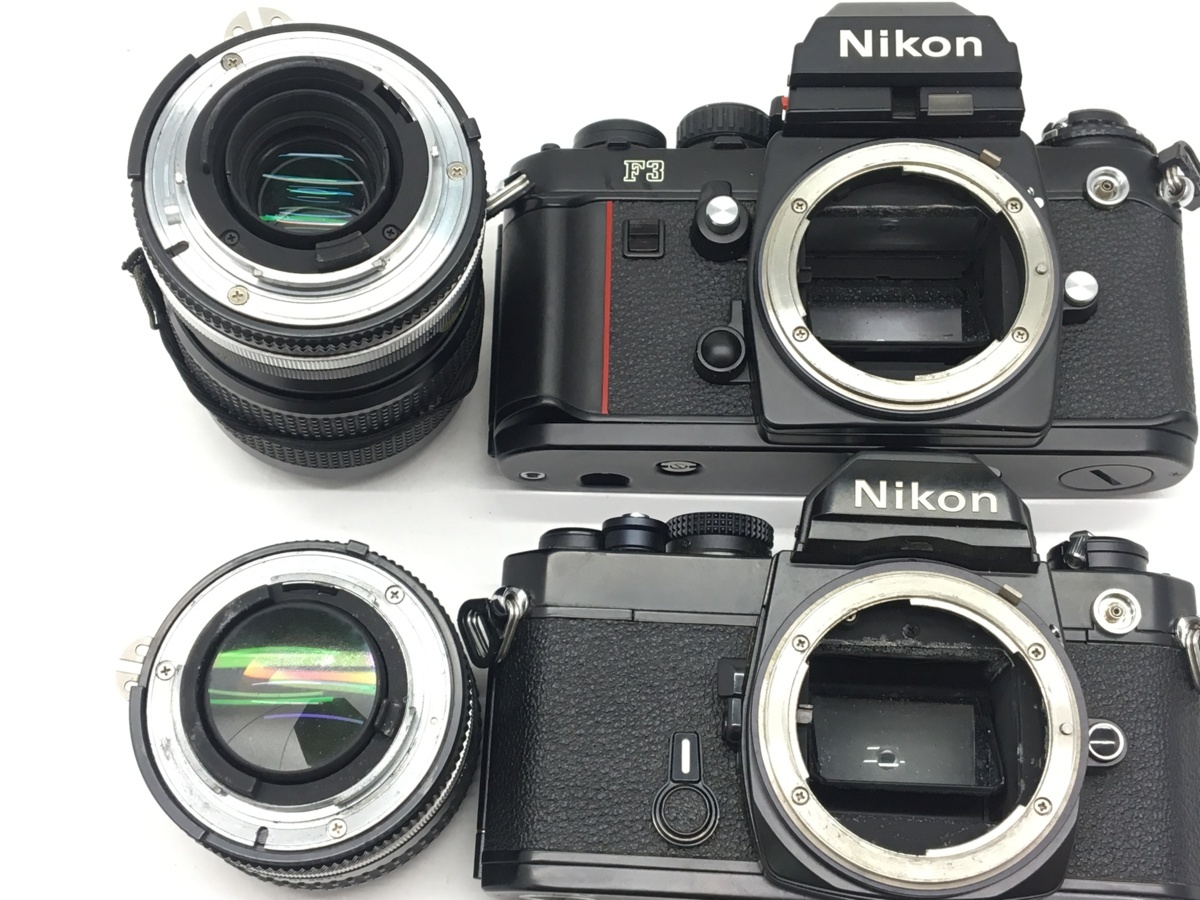 Nikon FM 50mm 1:1.4 / Nikon F3 35-105mm 1:3.5-4.5 一眼レフカメラ 2点 まとめ ジャンク 中古 50mm Nikon FM f&frasl;1.4G ☆Nikon 一眼レフカメラ国内