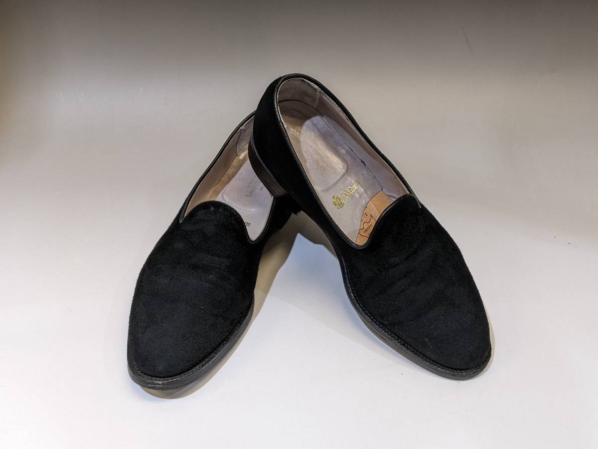 オールデン ALDEN スエードスリッポン 88122 - ブラック・黒 SIZE8  
