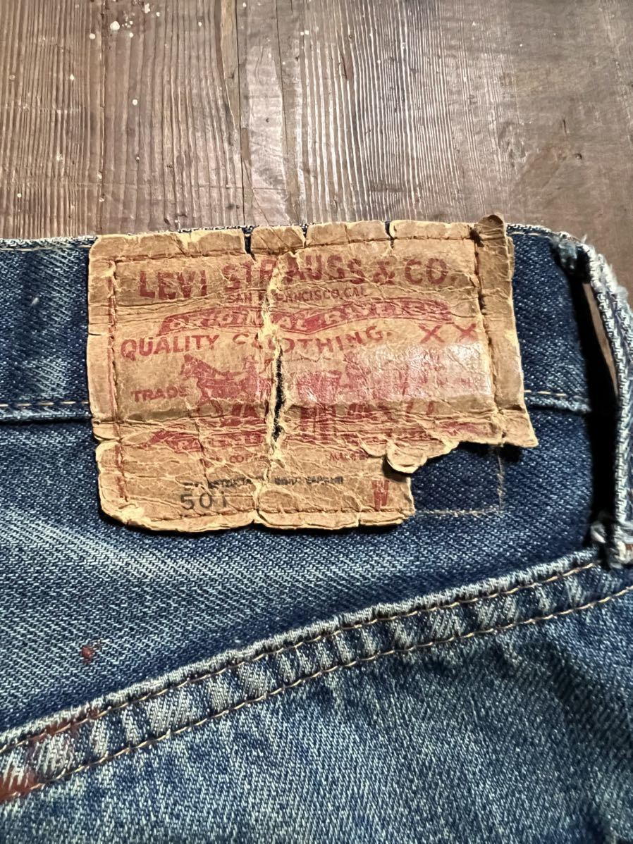70s LEVIS 501 66前期 鬼ヒゲ ハチノス ゴールデンサイズ ヴィンテージ
