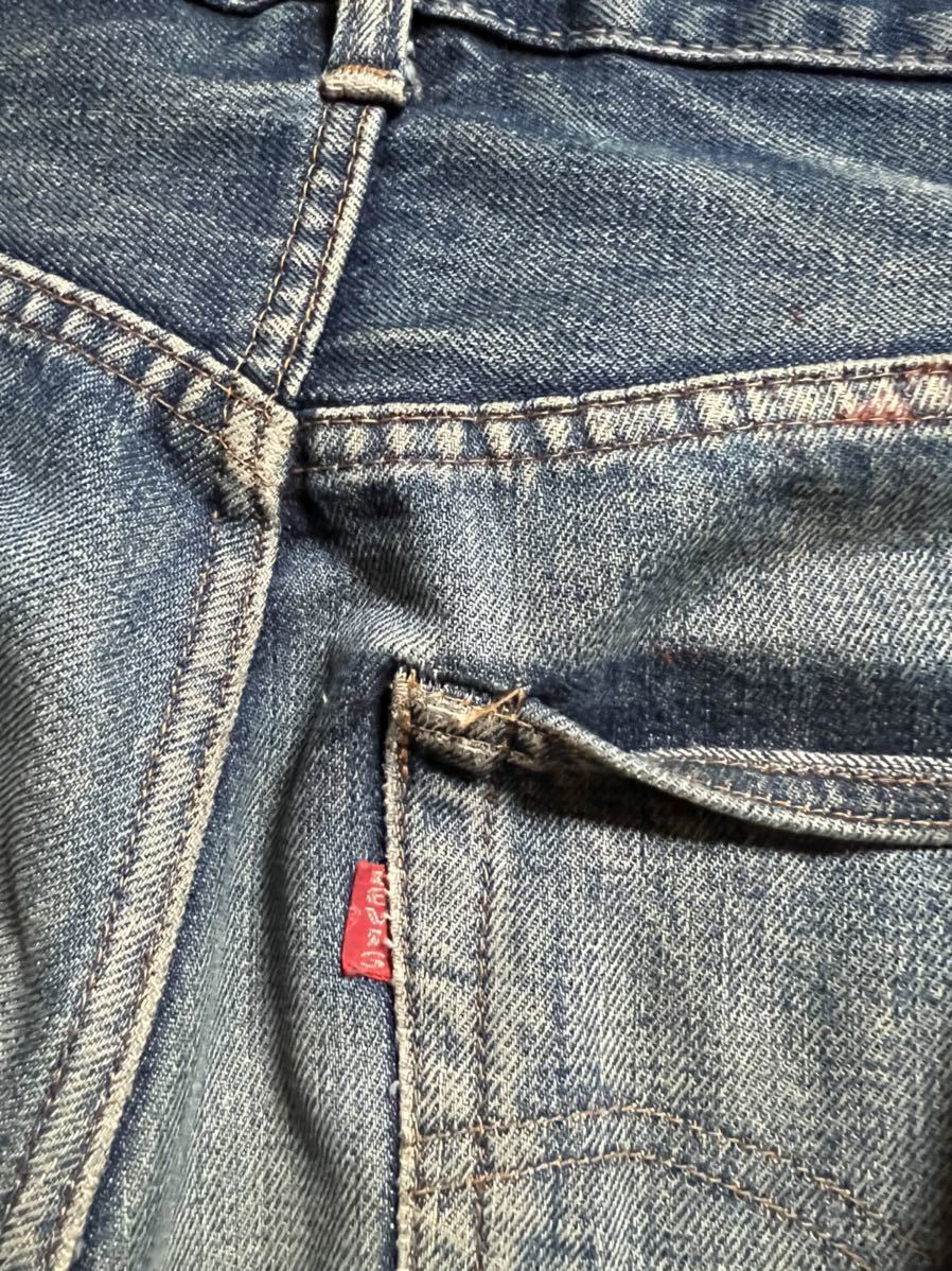 70s LEVIS 501 66前期 鬼ヒゲ ハチノス ゴールデンサイズ ヴィンテージ