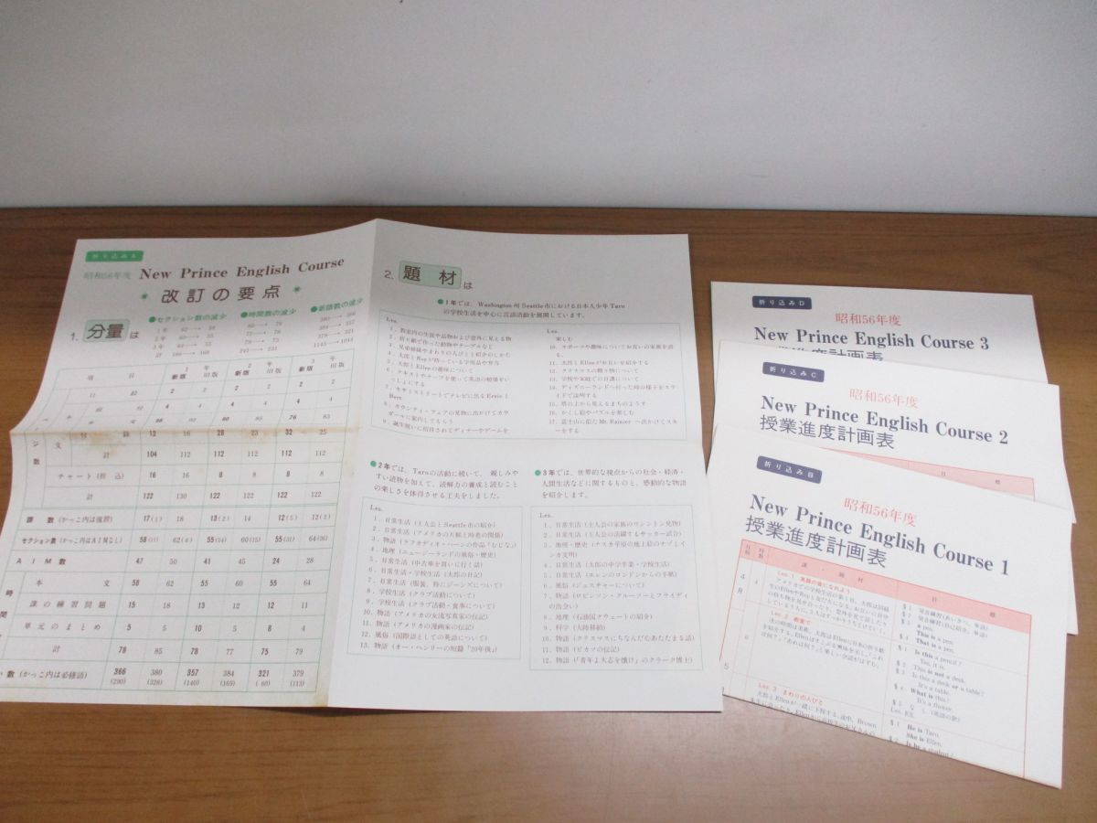 △01)昭和56年度用文部省検定済教科書/NEW PRINCE ENGLISH COURSE 1.2