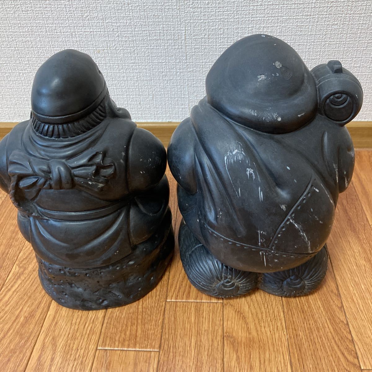 大黒様 恵比寿 天 8 4 七福神 恵比寿様 大黒様 木彫り 置物 飾り 鯛