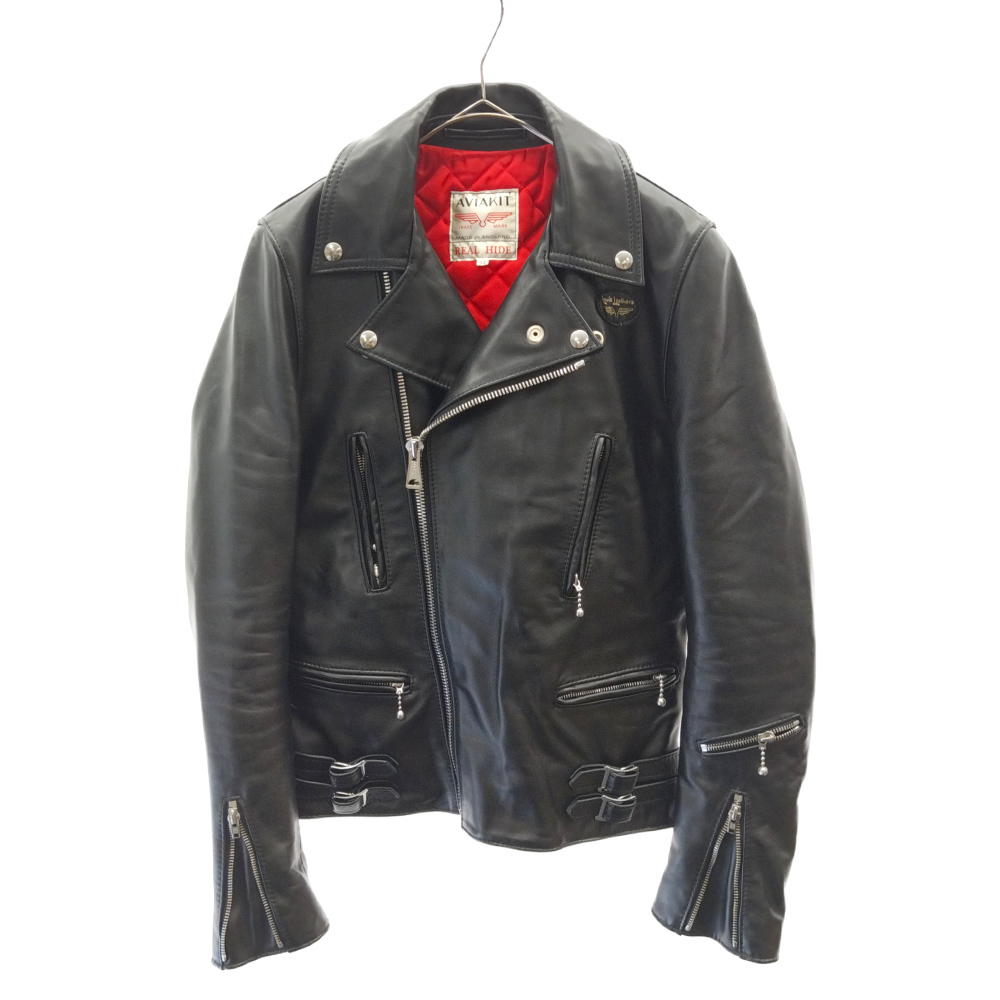 爆買い，新品 ルイスレザー LIGHTNING LEATHER JACKET ライトニング ダブルライダースジャケット ブラック(XSサイズ以下)｜売買されたオークション情報、yahooの商品情報をアーカイブ公開 - オークファン XSサイズ以下