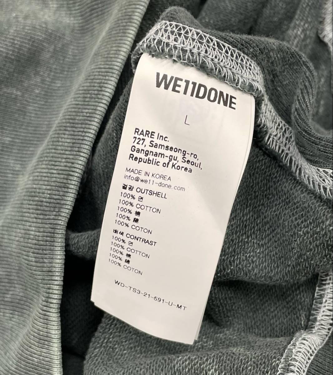定価59400円 新品 □ WE11DONE 21AW スタッズ スウェットシャツ クルー 