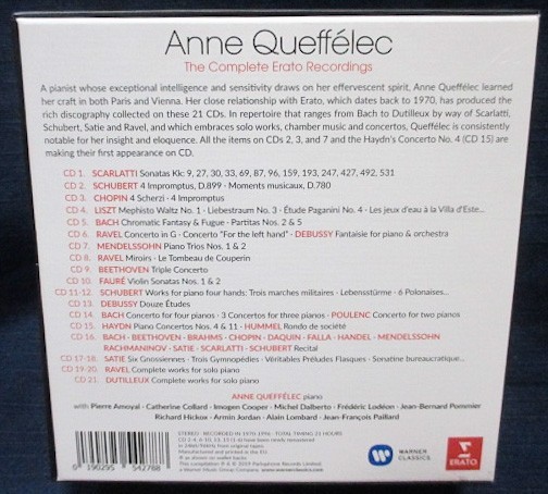 Anne CD21枚アンヌ・ケフェレック／エラート録音全集 メルカリ