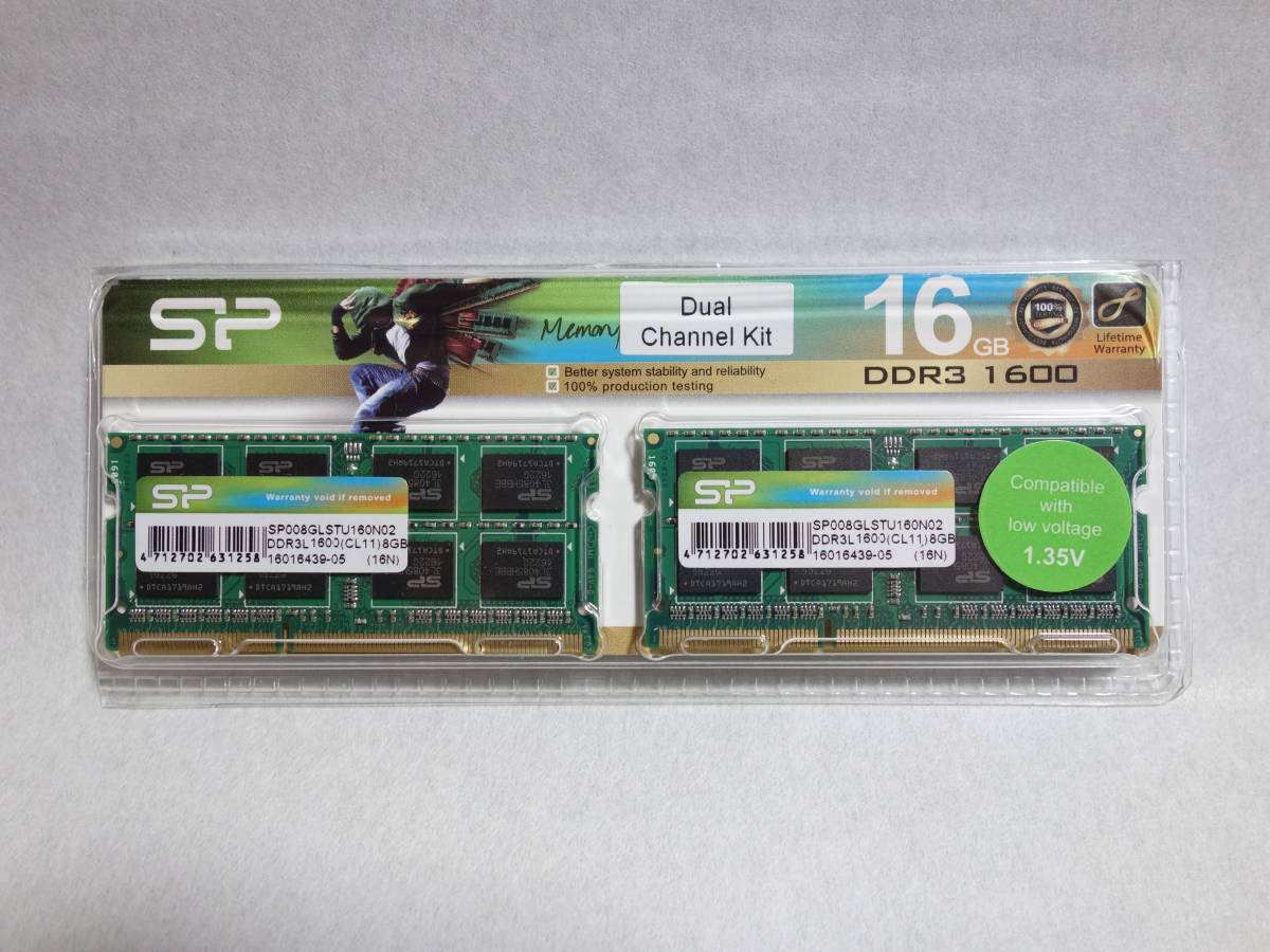 100%新品，大人気 SP/シリコンパワー SODIMM DDR3L PC3-12800 1600MHz 16GB 8GBx2枚(8GB)｜売買されたオークション情報、yahooの商品情報をアーカイブ公開 - オークファン DIMM